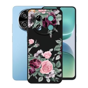 Imagem de KJYFOANI Capa para Blackview Oscal Tiger 8 (17.5 cm), capa preta à prova de choque, capa de telefone capa de proteção antiarranhões capa de telefone ultrafina de silicone macio para - rosas