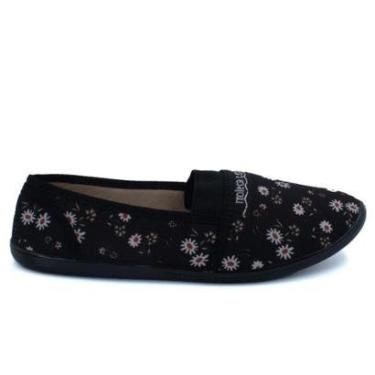 Imagem de Sapatilha Brim Com Elástico Moleca Multi Preto-Feminino
