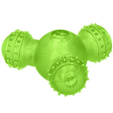 Imagem de Naroote Bola Durável da Limpeza Dos Dentes do Brinquedo Interativo Escape Alimento Animal de Estimação para o Golden Retriever Peluche, Borracha Não Tóxica para a Ansiedade da Separação (Verde)