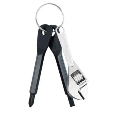 Imagem de Kit Chaveiro Fenda Philips E Chave Inglesa Portátil Camping - djah, Pr