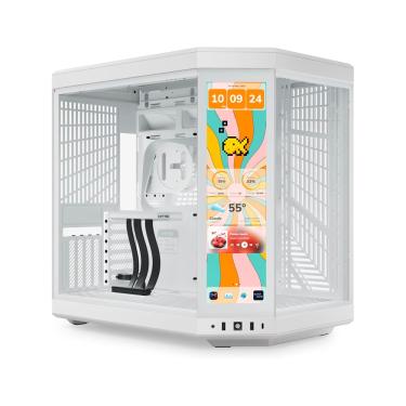 Imagem de Gabinete Hyte Y70 Infinite Touch Display 14.9" Mid Tower Sem Fan Branco