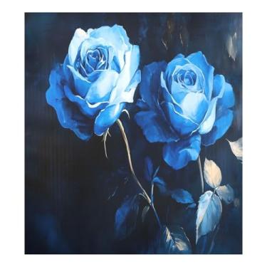 Imagem de Qilmy Linda capa de ímã de lava-louças rosa azul 58 x 66 cm capas decorativas de geladeira para porta frontal adesivo de folha magnética para máquina de lavar louça painel de geladeira decalque para