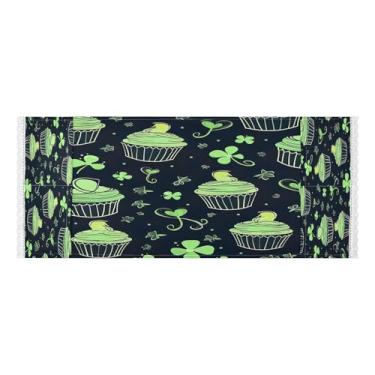 Imagem de Wassud Capas de lavadora e secadora de cupcakes e trevos, protetor de lavadora com sacos de armazenamento, capa de geladeira à prova de poeira com bolsos para lavanderia doméstica, cozinha, 120 x 55