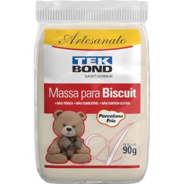 Imagem de Massa de Porcelana Fria, Tekbond, Biscuit, 90 Gramas, Natural, Caixa com 6
