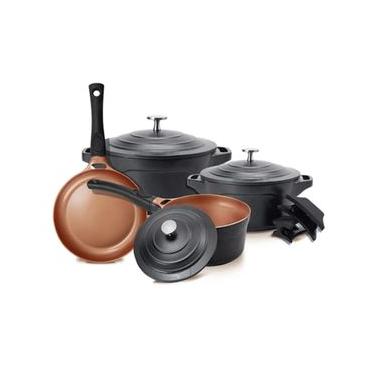 Imagem de Jogo De Panela Premier Antiaderente Black 4 Peças - Le Cook