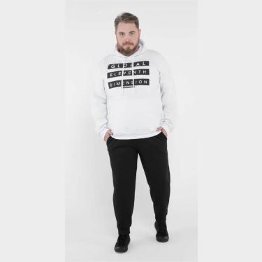 Imagem de Calça Masculina Moletom Básica Plus Size Jogger Preta-Masculino