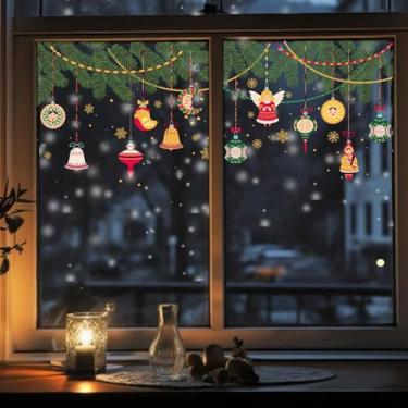 Imagem de Liwo Adesivo de janela dupla face de Natal, adesivo removível e reutilizável, decoração para casa e quarto de criança - 40 x 120 cm