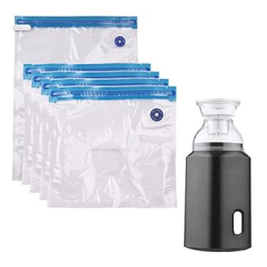 Imagem de Bomba Elétrica Recarregável com Cabo USB 5 Sacos de Armazenamento Portátil para Viagem Uso em Casa Economiza Espaço
