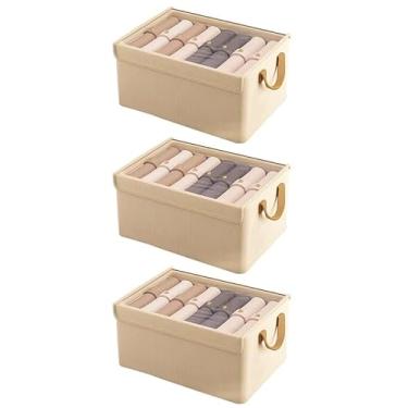 Imagem de Caixa Organizadora Dobrável em Malha de Nylon | Organizador para Guarda-Roupa e Gavetas | Caixa para Roupas e Acessórios(KIT 3UN)
