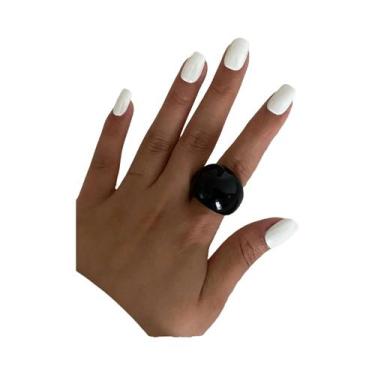 Imagem de Anéis De Resina Plástica Geométricos Vintage Boho Para Mulheres, Joias