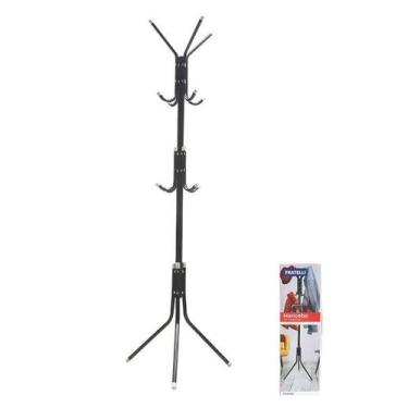 Imagem de Cabideiro Mancebo 8 Ganchos De Chão Preto Fratelli, Preto