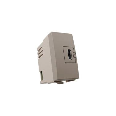 Imagem de Módulo Tomada Carregador Usb-c Margirius Sleek Colors 2a 10W Argila