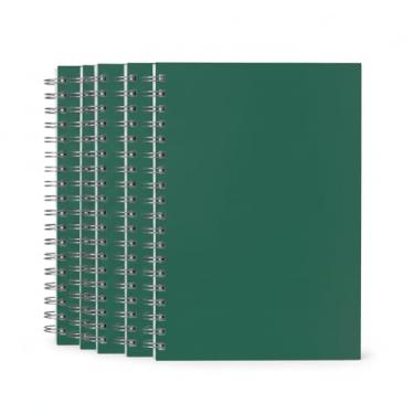 Imagem de Caderno Planner Espiral com Capa Rígida em Percalux, 90 Folhas Brancas, Formato 24x18,5x1,5cm, Gestão de Rotina com Calendários 2025-2028 (5, Verde)