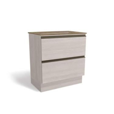 Imagem de Balcão De Cozinha Maxxi G755 P/ Cooktop 80cm Branco/nogal - Kappesberg