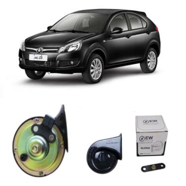 Imagem de BUZINA AUTOMOTIVA CARACOL COM PLUG 2 PINOS E CONECTOR PARA J3 2009 >2016 - TIGER AUTO