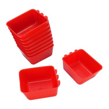 Imagem de AUNMAS 10 Copos Pendurados do Alimentador da Galinha Dos Pces, Plástico Engrossado, Tigelas de Alimentação da Grande Capacidade para Aves, Pássaros, e Animais de Estimação Pequenos