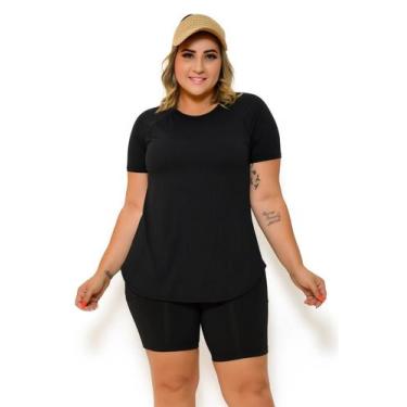 Imagem de Camiseta Feminina Dry Fit Plus Size Alta Qualidade Perfeita para Trein