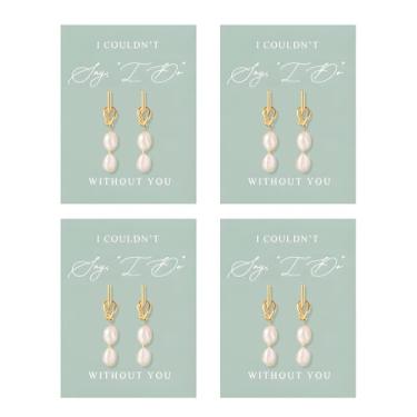 Imagem de Brincos de dama de honra para mulheres, verde sálvia, vestidos de dama de honra, joias de dama de honra, Large, Zinco, Sem pedra preciosa