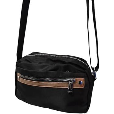 Imagem de Pochete Bolsa Transversal Feminina – Compacta, Leve e Moderna | Alça Ajustável, Zíper Seguro e Bolso Interno | Ideal para Viagens, Passeios e Uso Diário (Preto)
