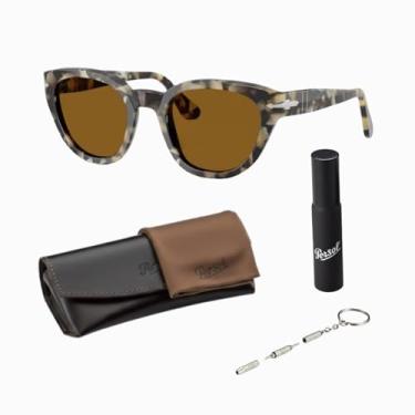 Imagem de Persol Óculos de sol em forma de borboleta PO3379S com kit oficial de óculos