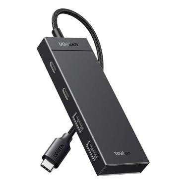 Imagem de UGREEN Hub USB C de 10 Gbp, portas tipo C 3.2 e portas USB A 3.2, adaptador de hub de extensão multiportas de alta velocidade para laptop, PC desktop, Xbox, PS5, mouse, teclado, pen drive, disco U,