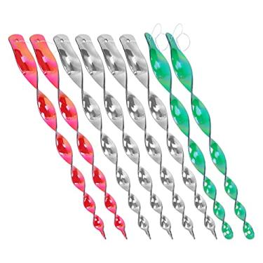 Imagem de Naroote Haste de Jardim de Refração Solar Em Espiral para Repelente de Pássaros Suspenso Durável, Reflete a Luz para Evitar Pragas de Pássaros, Cores Misturadas, Fácil de Usar, para Piscinas, Plástico (#12)