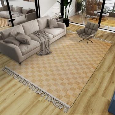 Imagem de Eco Crave Tapete de juta natural de 2,5 x 3,5 m, tapete tecido à mão para salas de estar, cozinha, quarto e jantares, decoração de casa de qualidade premium (0,5 polegada de espessura)