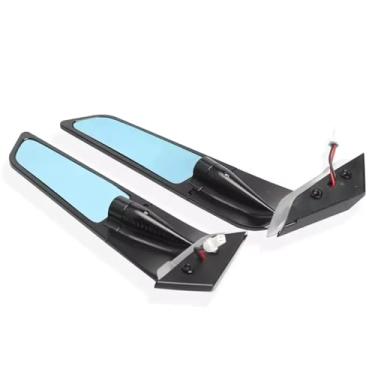 Imagem de Espelho Stealth compatível com Ducati Panigale V4 V4S PANIGALE V2 V2S espelhos retrovisores de motocicleta com seta LED (com logotipo)