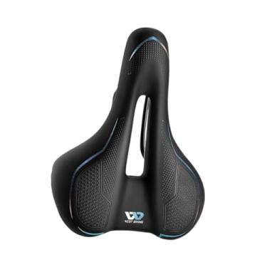 Imagem de Colaxi Selim de bicicleta de montanha, assento de bicicleta em couro PU macio com assento de espuma para ciclismo e exercícios, Colorida