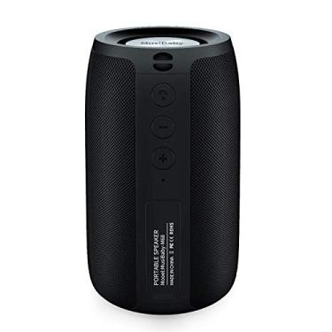 Imagem de Alto-falantes Bluetooth, alto-falante MusiBaby, ao ar livre, portátil, à prova d'água, alto-falantes sem fio, duplo emparelhamento, Bluetooth 5.0, estéreo alto, baixo flutuante, 1500 minutos de diversão para casa, festa, acampamento (preto)