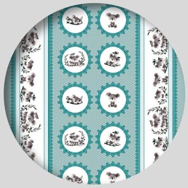 Imagem de Toalha de Mesa Redonda de Plástico Térmico Ø 1,40 Metro com Acabamento (COALAS)