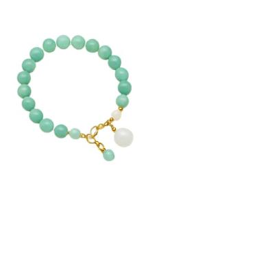 Imagem de Zan Mast Pulseira elástica olho de tigre 10 mm, contas de pedra natural genuína, unissex, boa sorte, confiança, caixa pronta para presente, One Size, Pedra, Âmbar