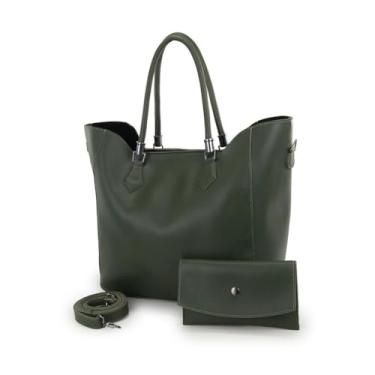 Imagem de Bolsa Helena Sacola Transversal e Necessarie Preta Trabalho Universidade e Viagem (HELENA VERDE)