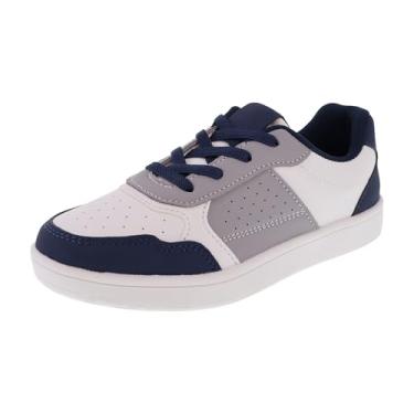 Imagem de State Street Tênis esportivo casual infantil Caleb para meninos e meninas da Payless, Branco/Azul marinho, 17