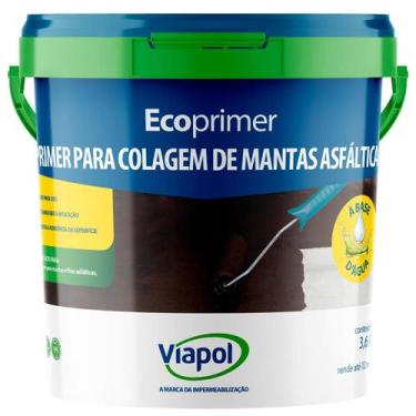 Imagem de Ecoprimer Viapol Base Água Primer P/ Mantas Asfálticas 3,6L