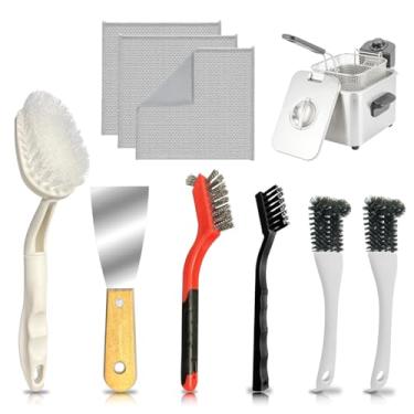 Imagem de Conjunto de ferramentas de limpeza de frigideira, escova de limpeza de frigideira, adequado para todos os tipos de frigideiras