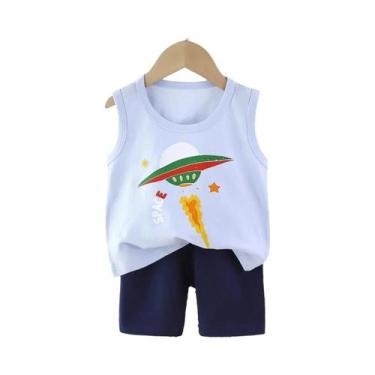 Imagem de Conjunto De Roupa Infantil De Verão Para Meninos E Meninas, Colete De 