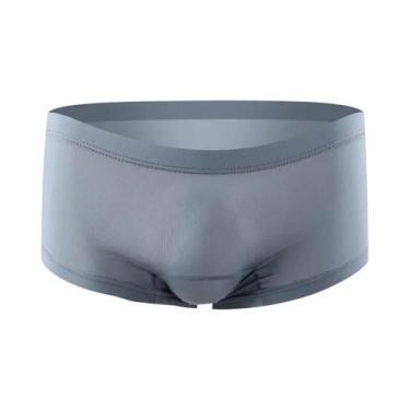 Imagem de Shorts Boxer De Seda Gelada Para Homens, Verão Antártico, Sexy, Peça Ú