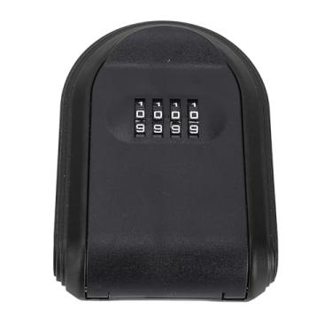 Imagem de aqxreight Caixa de Bloqueio de Chave Montada na Parede ABS Resistente à água Com Revestimento Em pó Caixa de Combinação de Chave para Casa Ao Ar Livre Villa Preto Resistente Mantém a Resiliência de