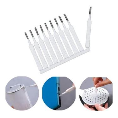 Imagem de Escova Desentope Limpa Chuveiro Celular Teclado Pequeno Furo - Nebi Ma