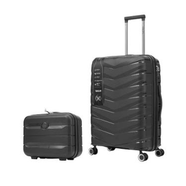 Imagem de Mala Média Expansível Cadeado TSA Original Antifurto Padrão ANAC Rodas