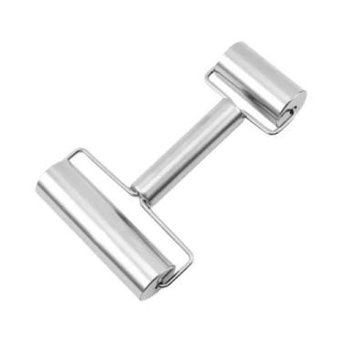 Imagem de Rolo De Massa De Aço Inoxidável Antiaderente, Rolo De Cozinha De Dois 