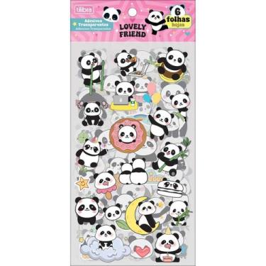 Imagem de Folhas de Adesivos Transparente 6 Folhas Panda Lovely Friend Fofo - Ti