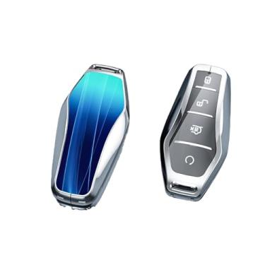 Imagem de Capa completa para chave de carro, proteção de suporte compatível com BYD Tang EV600 Han EV Yuan ATTO 3 Song PLUS Pro MAX DMI Qin Acessórios para automóveis(Silver blue)