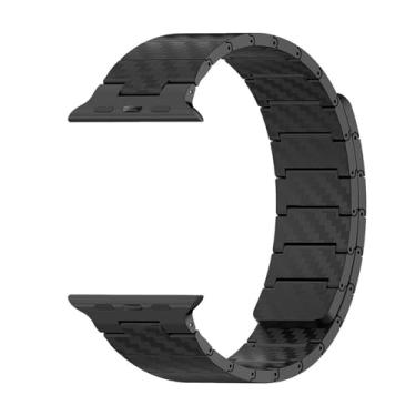 Imagem de HEPUP Pulseira masculina magnética de fibra de carbono para Apple Watch séries 10, 9, 8, 7, 6, 5, Se 4, 4, 4, 41 mm, 38/40/41MM, Ágata