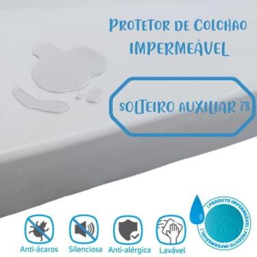 Imagem de Protetor de Colchão Impermeável Cama Auxiliar Solteiro 78x188cm Arruma