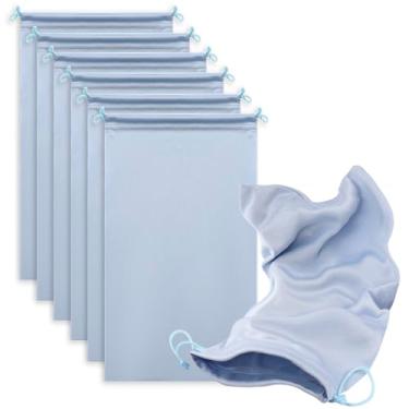 Imagem de MtuxuYR Bolsas de microfibra com cordão – Bolsa protetora macia para meias/roupas íntimas, artigos de higiene pessoal, lavanderia de academia, roupa de banho de praia, relógio, garrafa, luvas, chapéu