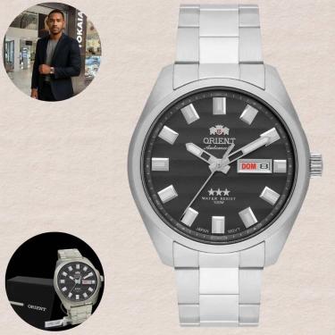 Imagem de Relógio Orient Masculino Automático Prata 3 Estrelas 469SS076NH G1SX