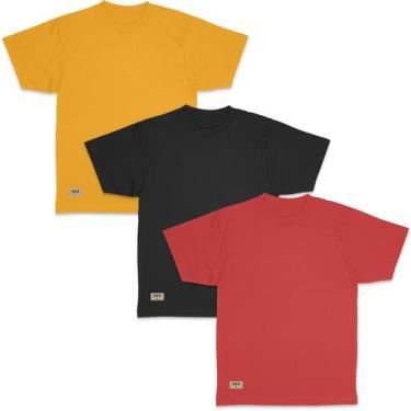 Imagem de Kit com 3 Camisetas T-Shirt Masculinas em Algodão 30.1 - Di Nuevo, XG,