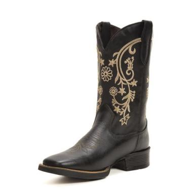 Imagem de Bota Feminina Texana Preto Couro DIfranca - 6169, 33